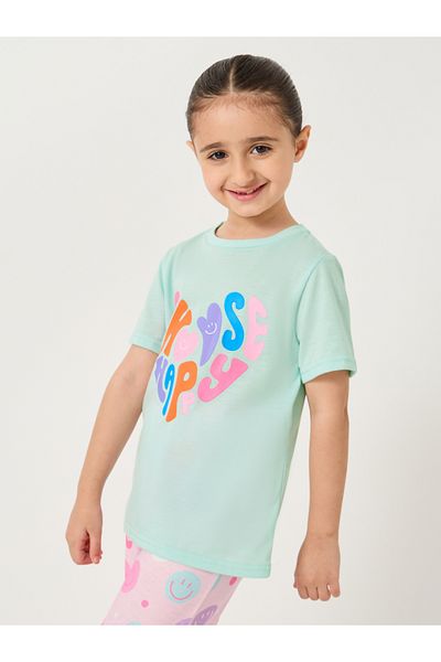 Styli Printed Short Sleeve T-Shirt and Pyjama Set