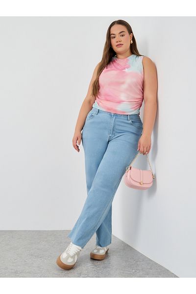 Styli Plus Size High Rise Straight Fit Jeans