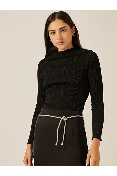 Styli Textured Slim Tie-Up Belt