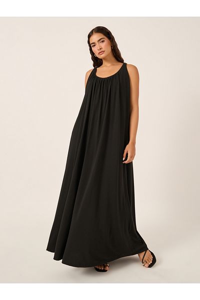 Styli Plain Sleeveless A-Line Maxi Dress