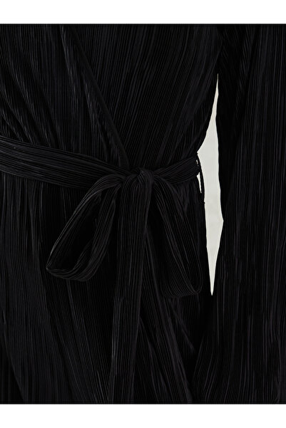 Femmella By Styli Solid Pleated Wrap Look Straight Leg Jumpsuit