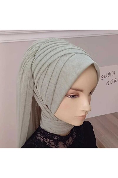 BERKE TUHAFIYE AKSESUAR وشاح من طراز Çağla Green Veil جاهز للحجاب، شال جاهز، ...