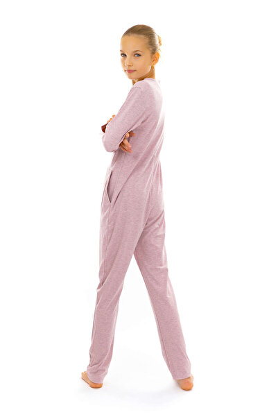 dendy Dívčí overal pyžamový dlouhý Pink 77/158