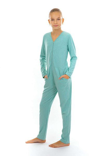 dendy Dívčí overal pyžamový dlouhý Light blue 68/128