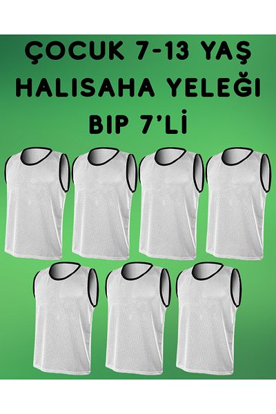 RUTBİL SPORTS 7 Pieces Training Vest Astroturf Vest Training Vest Astroturf Vest Children's Size Gray