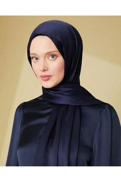 FRESCO SCARFS Hijab Janjan Evening Dress Satin Textured Voile Silk Shawl