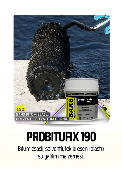 BARS Solvent Bazlı Bitüm Esaslı Su Yalıtım Malzemesi – PROBITUFIX 190 – 18 kg