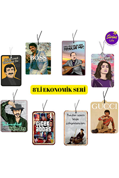 siriuslife 8'Li Ekonomik Seri Dekoratif Oto, Araç, Araba Kokusu (HER ÜRÜNDEN ...