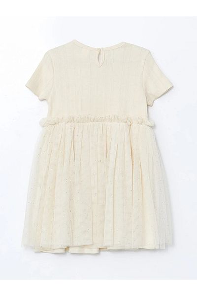 LC Waikiki Lcw Kids Embroidered Combed Cotton Tulle Girl's Dress