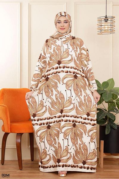 Genrics Viscose prayer shawl with attached anti-shrinkage scarf