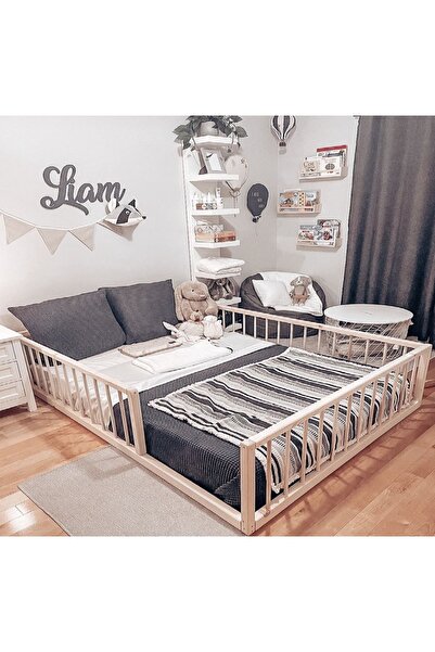 SRKYHOME CONSEPT MK MONTESSORİ YUVARLAK ÇITALI BEBEK VE ÇOCUK KARYOLASI