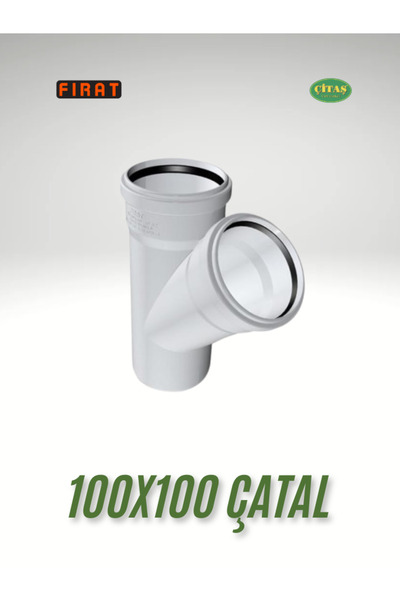 ÇİTAŞ FIRAT 100X100 TEK ÇATAL 3.2 MM KALINLIK PVC 110MM 45 DERECE