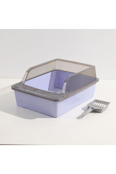 TaoTaoPets Open cat Litter Box, Easy to Clean Semi-Closed Litter Box, Small Cat Use