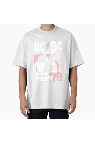 COMVİCHO تي شيرت مطبوع بتصميم acdc27 للجنسين