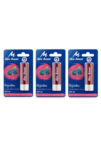 monamour Mon Amour Blackberry Lip Care Cream Spf20 3 Pieces