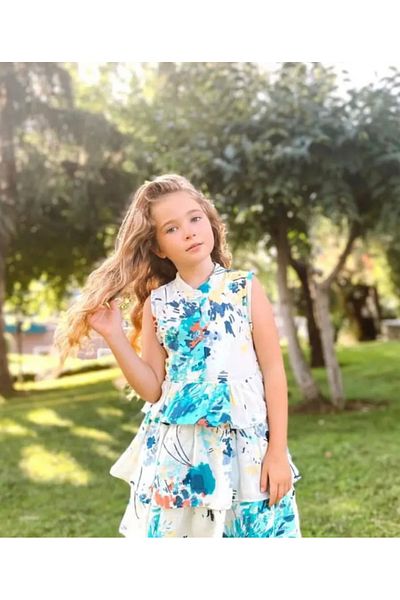 Marka Sensin Kids Girl's Special Design Linen Dress