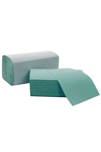 LYOBEST Green V-fold paper towels, 1 ply, 21x25cm, 200 pcs/pack