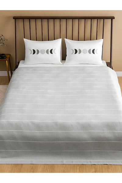 LC Waikiki Lcw Home Stripe Patterned Cotton Double Pique Set