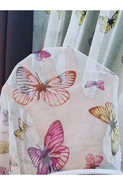 YS PERDE TASARIM ستارة تول حديثة ملونة على شكل فراشة من الخيزران لغرفة الأطفا...