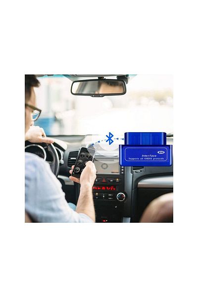 BOEM Interfață Bluetooth, OBD II mini, albastră, ELM 327, mini