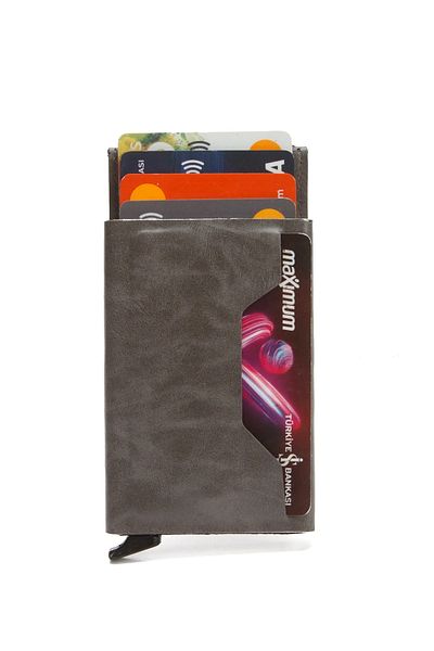 Newish Polo Mechanised Rfid Enabled Stand up Wallet Credit Card Holder - Synthetic Leather