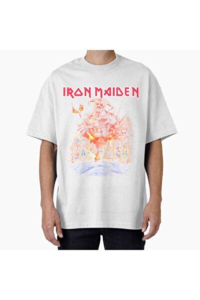 COMVİCHO تي شيرت كبير الحجم مطبوع بتصميم Maidenlegacy للجنسين