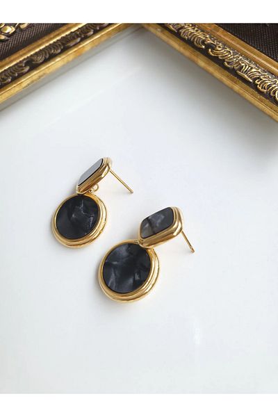 1881 STORE Steel Gold Vintage Earrings