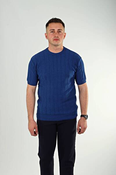 eg38 تي شيرت Tk Grassed Knitwear باللون الأزرق