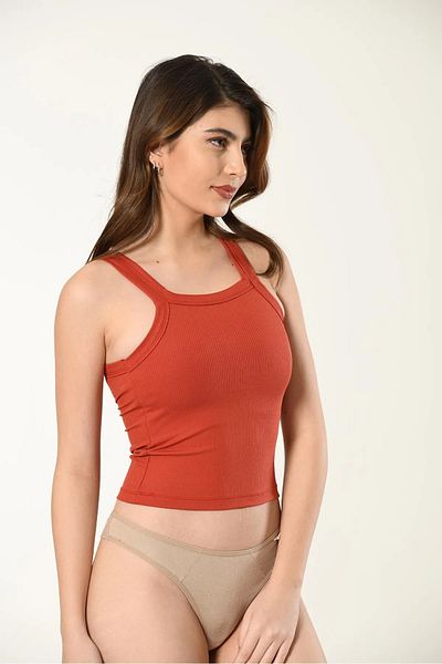shiny date Halter Neck Padded Crop Sports Tank Top