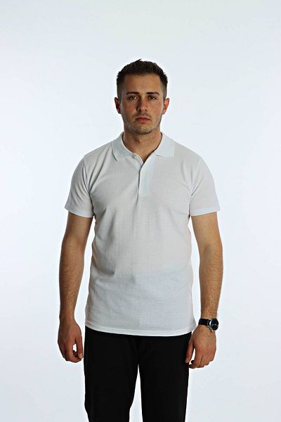eg38 Betep Polo Neck T-Shirt White