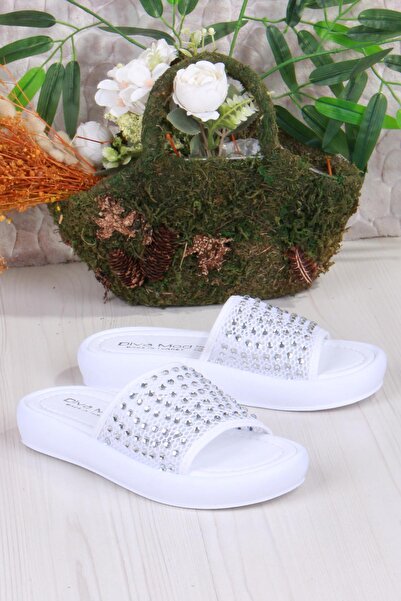 fort 35035 Diva Comfort Lace Stone Detailed Women's Slippers