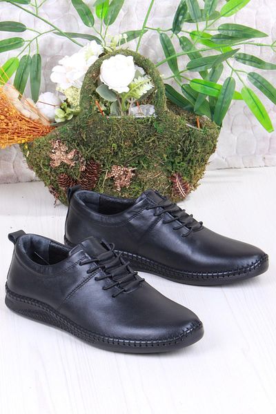 Mehmet Mete 425060 Soft Flexible Comfortable Rubber Laced Genuine Leather Men's Shoes
