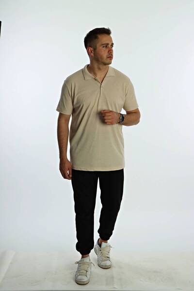 eg38 Betep Polo Neck T-Shirt Cream