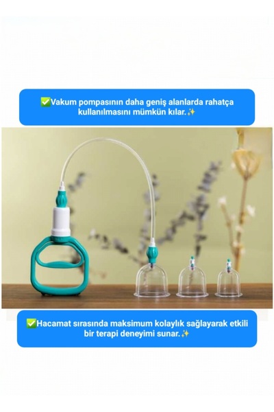 Hacamatik Hacamat Pompası + Uzatma Hartumu - Abrizon Hortumu, Vakum Pompası
