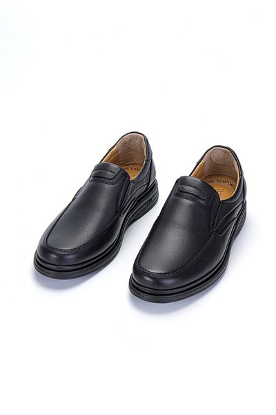 Vantaggio Noble Black 100% Genuine Leather Men's Comfort Shoes
