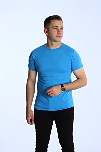 eg38 تي شيرت Eco Slimfit الأساسي باللون الفيروزي