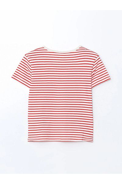 LC Waikiki Crew Neck Striped Girl's T-Shirt