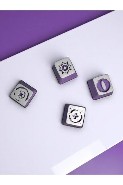 Valorant Reyna Keycap Seti – Oyun İçi Yetenek Tuşları - Reyna özel 4 adet keycap (Q, E, C, X)