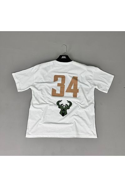 eg38 Tmb Geyik Oversize T-Shirt White