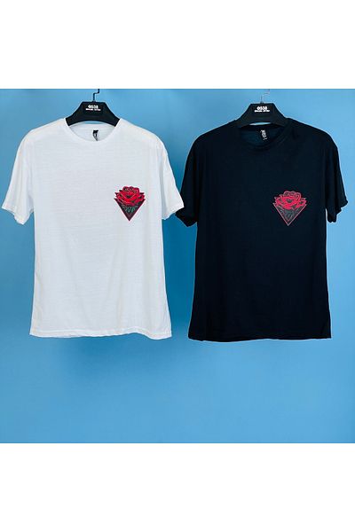 eg38 Tmb Triangle Rose Oversize T-Shirt White