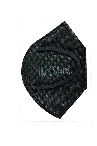 LYOBEST Set of 10 individually wrapped black FFP2 / N95 protective masks