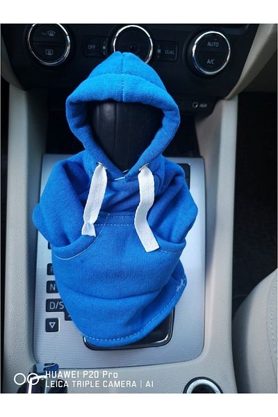 YAVAS OTO Gear Shift Hood Sweatshirt Gear Shift Decoration Shift Protector Blue