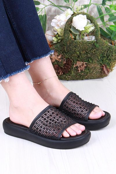 fort 35035 Diva Comfort Lace Stone Detailed Women's Slippers