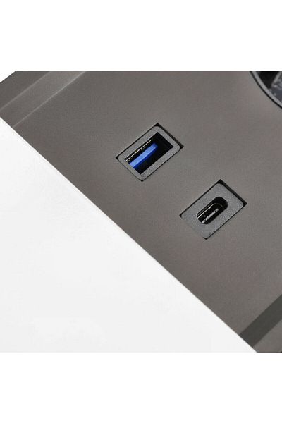 ANKRGRGTVN Built-in socket, 2 schuko sockets, USB A+C, RJ45 socket, HDMI, 1.5 m cable, magnetic cover, silver