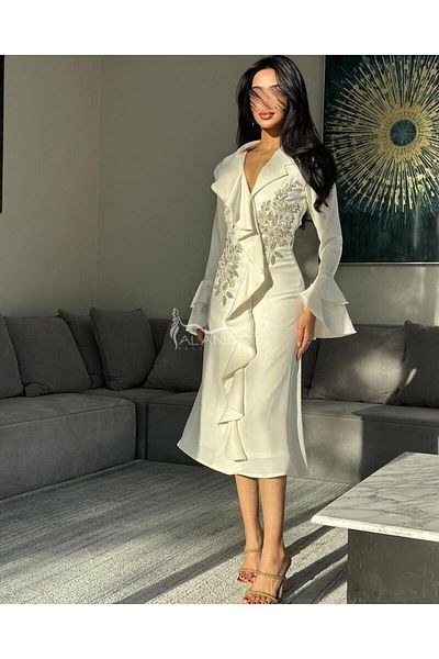 ALANOOD FASHION Hiba Eid 2024 dress with elegant embroidered design