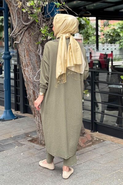 Nurcan Çetin Pantolonlu Takım 25602 Haki