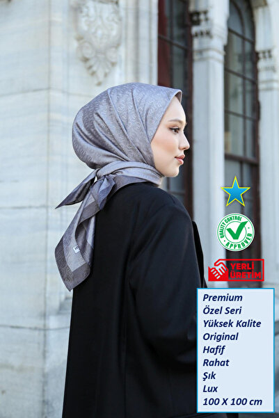 Hint İpek وشاح - وشاح مونوجرام أصلي فاخر (حرير فوال، جودة عالية، خفيف، مريح، ...