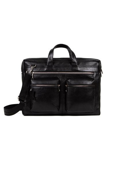 Newish Polo Genuine Leather Briefcase Notebook (Laptop) Bag