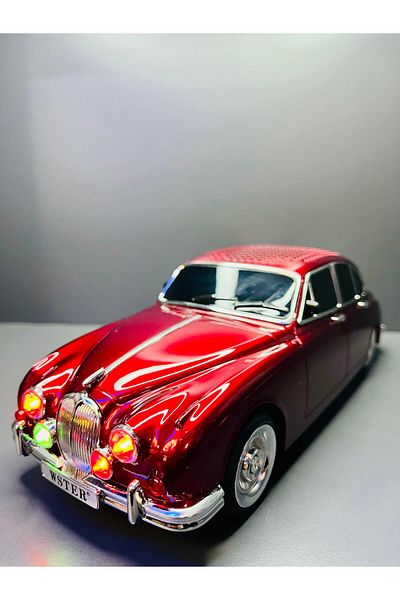 doğan hediyelik Mercedes 1956 Model Classic Full Metal Collectible Toy Car with Bluetooth, USB and Radio