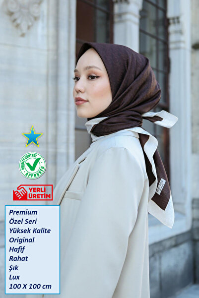 Hint İpek Scarf - Premium Lux Original Monogram Scarf (Silk Voile, High Quali...